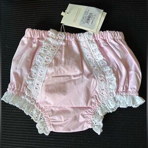 The Beaufort Bonnet Company Pink Bloomers with White Lace